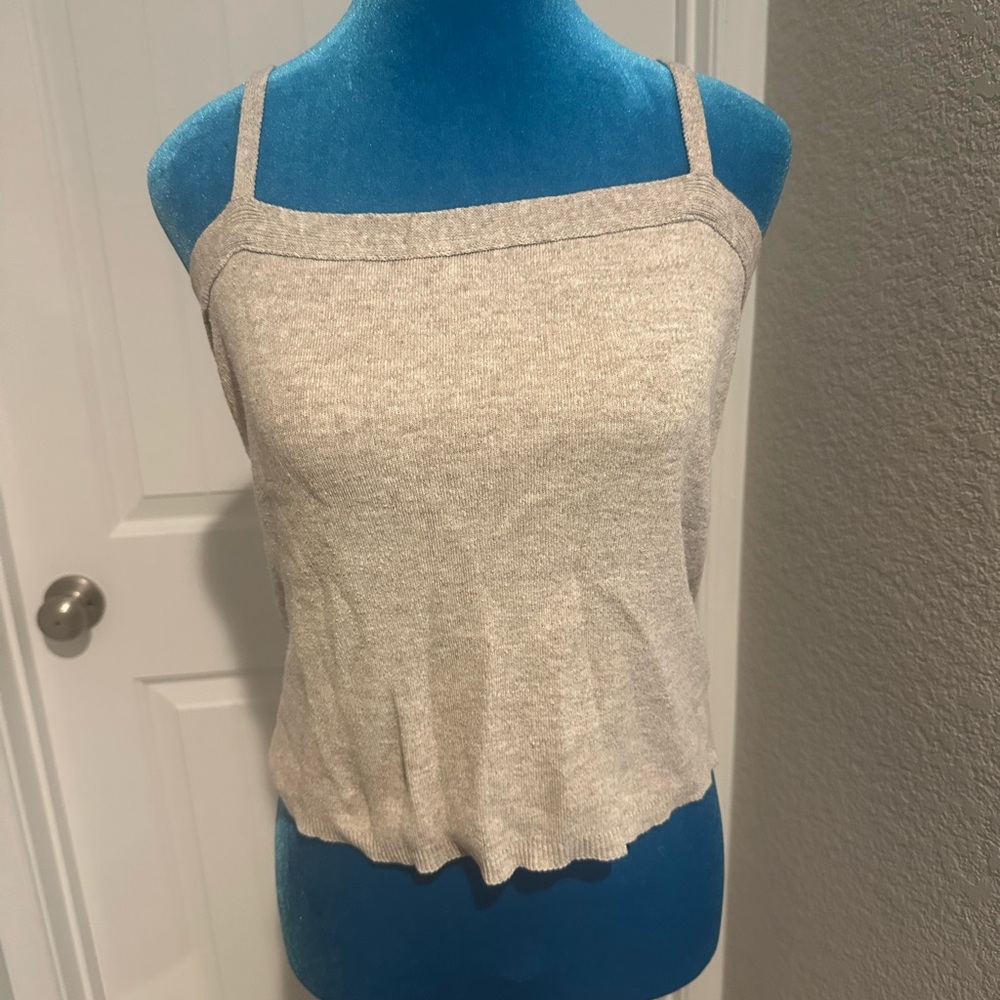 Women’s Light Heather Gray Knit Cami Tank Top